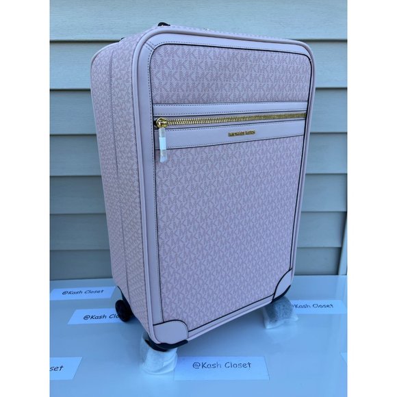 Michael Kors Travel SM Trolley Rolling Suitcase Carry On Bag -DK PowderBlush - Picture 1 of 11